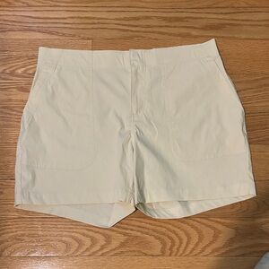 Eddie Bauer Women's High Waist Cream Shorts